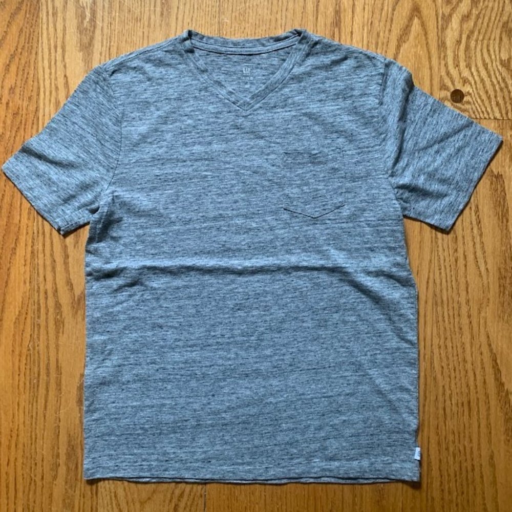 Boys' GAP Gray V Neck Tee, Size XXL